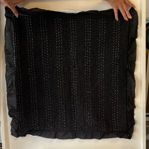 New Pottery Barn 26” by 26” double sided (black/white) pillow cover